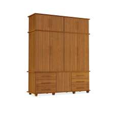 Guarda Roupa Dortmund Com 6 Portas Carvalho New