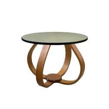 Mesa de Centro e Lateral Pés Cebola 50x35cm Espelhada Preto