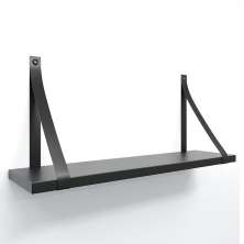 Prateleira em MDF Preto 60x15cm com Alça Preto