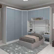 Guarda Roupa Dormitório Modulado Alpes Solteiro Canto c/ 2 Portas de Correr - Luciane M01