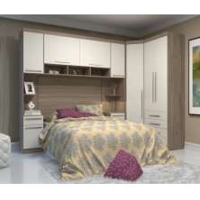 Guarda Roupa Dormitório Modulado Master Casal 1,38 m Canto - Avelã Rústico e Areia - Luciane M05
