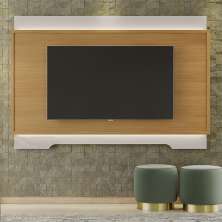 Painel Sala Michigan para TV até 70 Polegadas Off White/Tauari