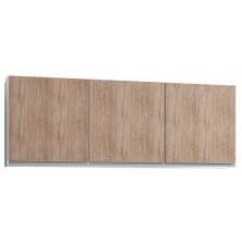 Armário Aéreo 150cm 3 Portas Argélia Branco/Castanho - Lumil