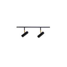 Trilho de Teto com 2 Spots Amaya Preto 50cm