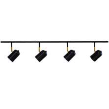 Trilho de Teto com 4 Spots Ewa Preto 1 metro
