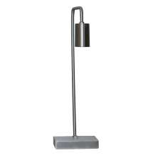 Abajur - Luminária de Mesa estilo retrô - Ideal para quarto mesa de cabeceira, escritório, home office - Alumínio Escovado