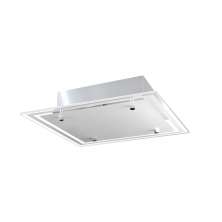 Lustre Luminária Plafon de Vidro Fosco sobrepor para 02 Lâmpadas Quadrado 30cm - Ideal para Sala, Quarto, Cozinha, Banheiro, Lavanderia, Quintal