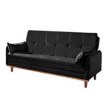 Sofá-Cama Casal 3 Lugares Tokio Suede Preto