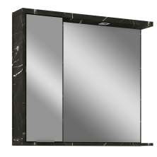 Armário Aéreo Para Banheiro 80cm Com 01 Porta E Espelho Loft B06 Portoro - Lyam Decor