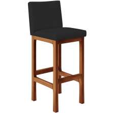 Banqueta Alta Para Cozinha Sala De Jantar Fixa Alya L02 Facto Preto - Lyam Decor