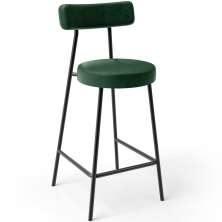 Banqueta Baixa Para Cozinha Sala De Jantar Bancada Milão L02 Facto Verde Musgo - Lyam Decor