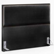 Cabeceira Box Casal King Com Tachas 195 cm Vicenza L02 Facto Preto Metalizado - Lyam Decor