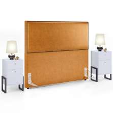 Cabeceira Box King Vicenza 195 Couríssimo Whisky L02 E 2 Mesas De Cabeceira Work Branco - Lyam Decor
