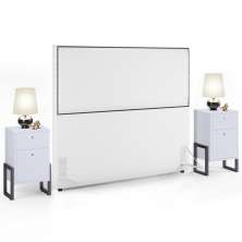 Cabeceira Box King Vicenza 195 Facto Branco L02 E 2 Mesas De Cabeceira Work Branco - Lyam Decor