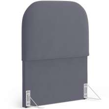 Cabeceira Cama Box 100cm Orgânica Lanna W01 Suede Cinza - Lyam Decor