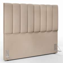 Cabeceira Cama Box Casal 140 cm Dália W01 Suede Bege - Lyam Decor