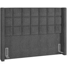 Cabeceira Cama Box Casal 140 cm P05 Paris Linho Cinza Escuro - Lyam Decor
