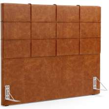 Cabeceira Cama Box Casal 140 cm Roma W01 Couríssimo Camel - Lyam