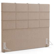 Cabeceira Cama Box Casal 140 cm Roma W01 Linho Bege Escuro - Lyam