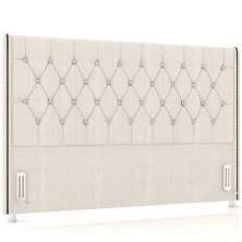 Cabeceira Cama Box Casal 140cm Estofada Frizza P05 Linho Creme - Lyam Decor