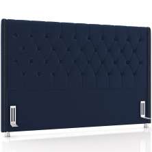 Cabeceira Cama Box Casal 140cm Estofada Frizza P05 Veludo Azul Marinho - Lyam Decor