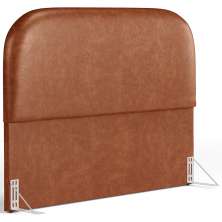 Cabeceira Cama Box Casal 140cm Orgânica Lanna W01 Couríssimo Camel - Lyam Decor