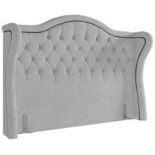 Cabeceira Cama Box Casal 195 cm P05 Lisboa Bouclê Cinza - Lyam Decor