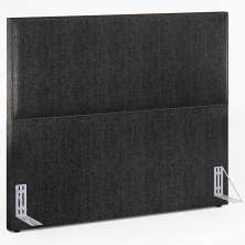Cabeceira Cama Box Casal Com Tachas 140 Cm Vicenza L02 Linho Chumbo - Lyam Decor