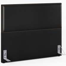 Cabeceira Cama Box Casal Com Tachas 140 cm Vicenza L02 Couríssimo Preto - Lyam Decor