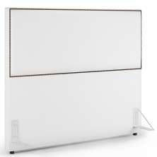 Cabeceira Cama Box Casal Com Tachas 140 cm Vicenza L02 Facto Branco - Lyam Decor