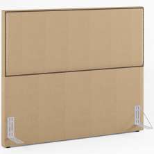 Cabeceira Cama Box Casal Com Tachas 140 cm Vicenza L02 Linho Bege Escuro - Lyam Decor