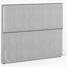 Cabeceira Cama Box Casal Com Tachas 140 cm Vicenza L02 Linho Cinza - Lyam Decor