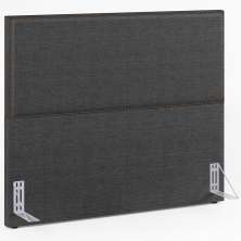 Cabeceira Cama Box Casal Com Tachas 140 cm Vicenza L02 Linho Cinza Escuro - Lyam Decor