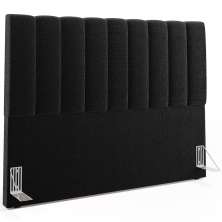 Cabeceira Cama Box Casal King 195 cm Dália W01 Bouclê Preto - Lyam Decor