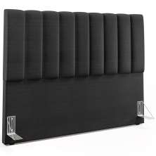 Cabeceira Cama Box Casal Queen 160 Cm Dália W01 Facto Preto Metalizado - Lyam Decor
