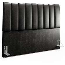Cabeceira Cama Box Casal Queen 160 cm Dália W01 Couríssimo Preto - Lyam Decor