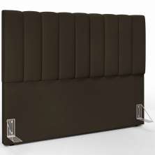 Cabeceira Cama Box Casal Queen 160 cm Dália W01 Suede Marrom - Lyam Decor