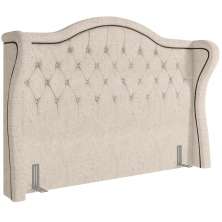 Cabeceira Cama Box Casal Queen 160 cm P05 Lisboa Linho Bege Claro - Lyam Decor