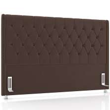 Cabeceira Cama Box King 195cm Estofada Frizza P05 Veludo Marrom - Lyam Decor