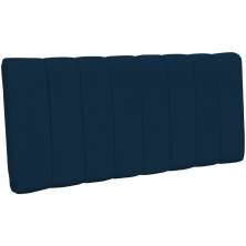 Cabeceira Cama Box Painel Casal 140 cm Dubai W01 Suede Azul Marinho - Lyam Decor