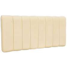 Cabeceira Cama Box Painel Casal 140 cm Dubai W01 Suede Bege - Lyam Decor