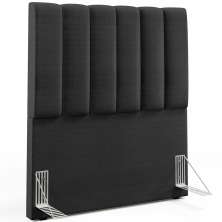 Cabeceira Cama Box Painel Solteiro 100 Cm Dália W01 Facto Preto Metalizado - Lyam Decor