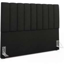 Cabeceira Cama Box Queen 160 cm Dália W01 Poliéster Preto - Lyam
