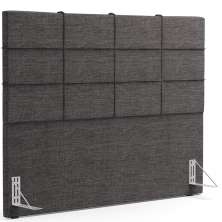 Cabeceira Cama Box Queen 160 cm Roma W01 Linho Cinza Escuro - Lyam
