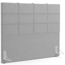Cabeceira Cama Box Queen 160 cm Roma W01 Suede Cinza - Lyam