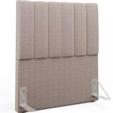 Cabeceira Cama Box Solteiro 100 cm Dália W01 Bouclê Bege - Lyam Decor