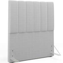 Cabeceira Cama Box Solteiro 100 cm Dália W01 Bouclê Cinza - Lyam Decor