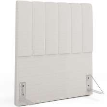 Cabeceira Cama Box Solteiro 100 cm Dália W01 Bouclê Cru - Lyam Decor