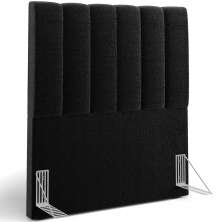 Cabeceira Cama Box Solteiro 100 cm Dália W01 Bouclê Preto - Lyam Decor