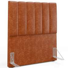 Cabeceira Cama Box Solteiro 100 cm Dália W01 Couríssimo Camel - Lyam Decor